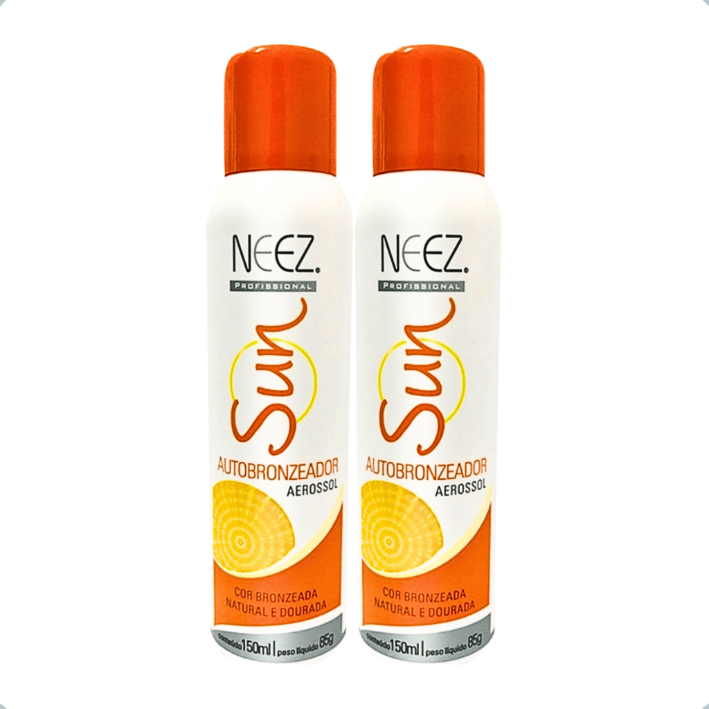 Kit 2 Spray Autobronzeador Sun Aerosol Bronzeado Natural Neez Profissional