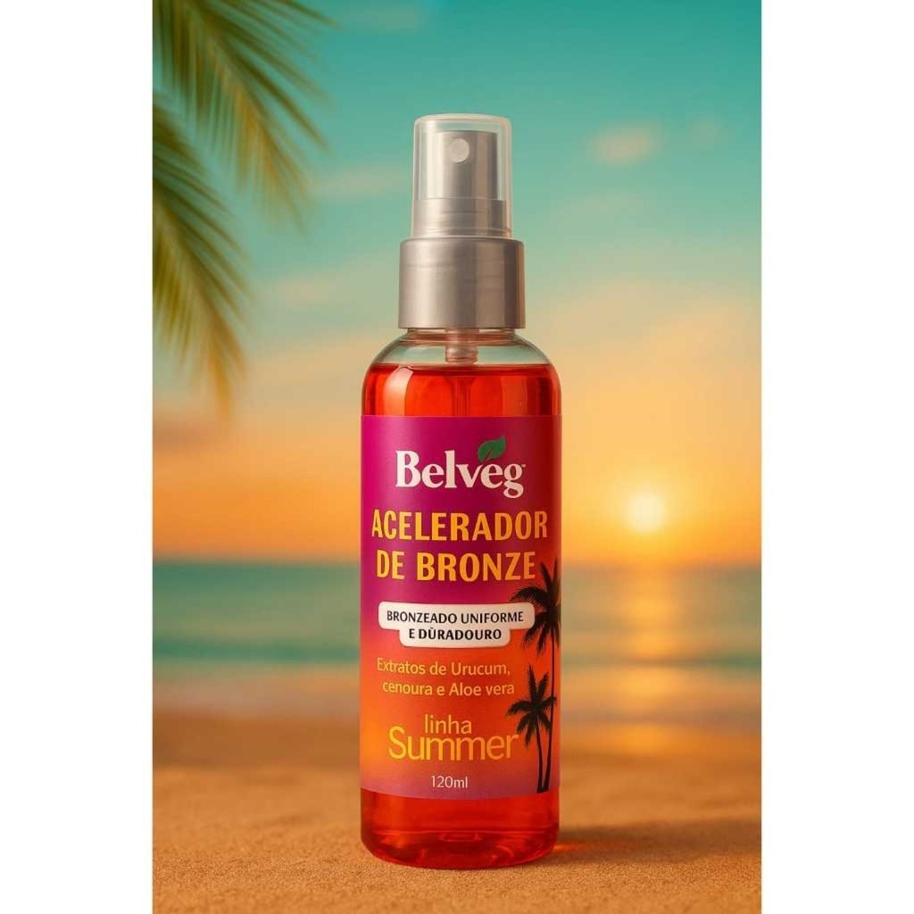 Bronzeador Acelerador Spray BelVEG Cenoura e Amendoas 120ml