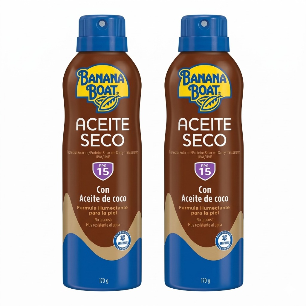 Kit 2 bronzeador spray banana boat 15fps 170g