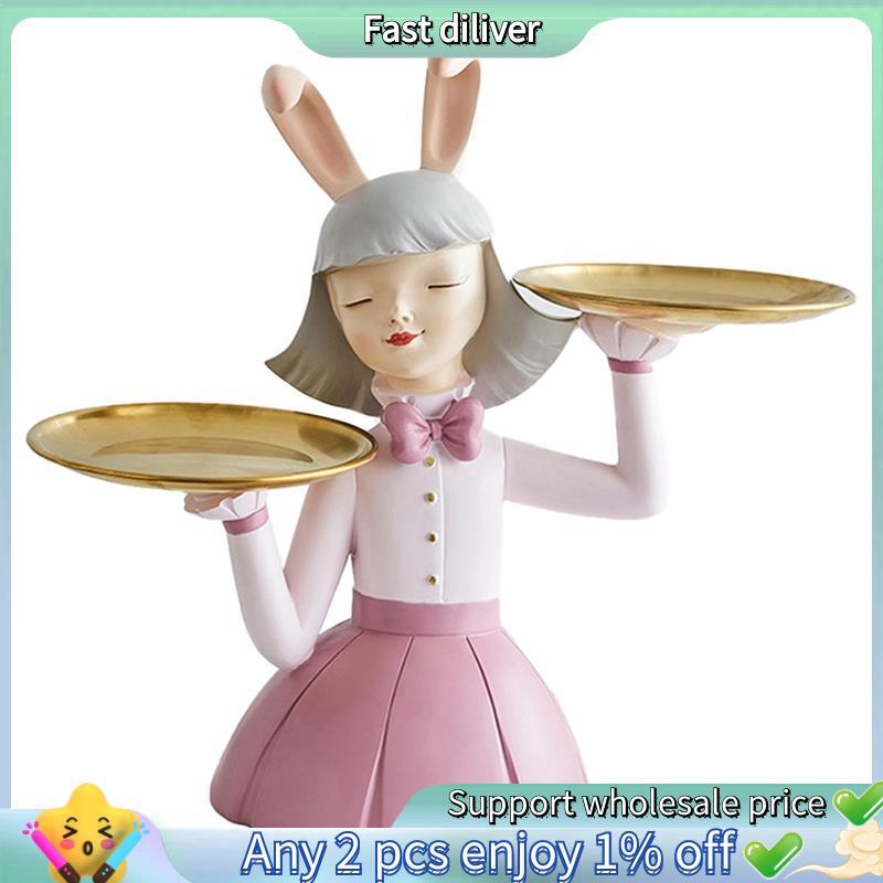 Nordic Menina Decoração Bandeja De Armazenamento Chave Sala Estar Desktop Para Casa Luz Mobiliário Luxo D