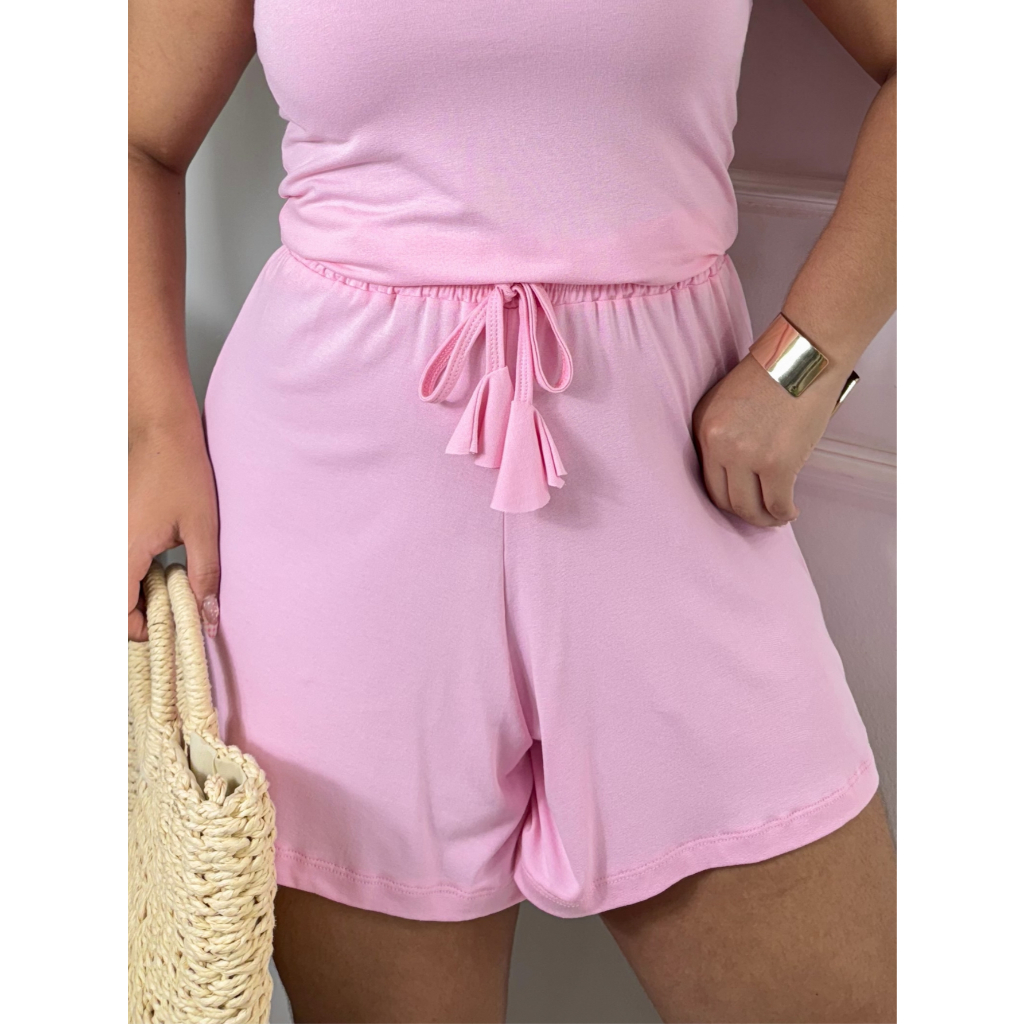 Short Feminino Soltinho Godê Cintura Alta Viscolycra Levinho Elegante