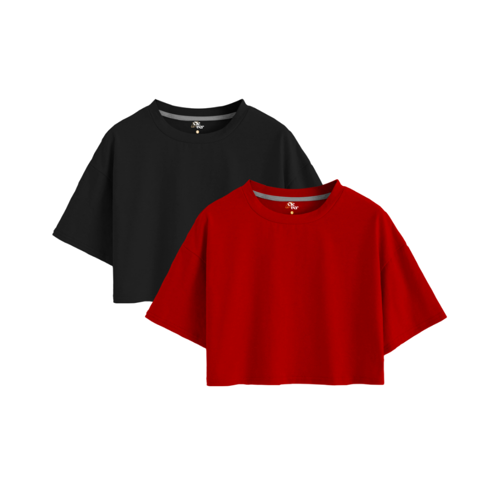 Kit 2 Cropped Feminino Estiloso Em Promoção Versatil Básico Blusa Curta Plus Size Blogueira Levinho