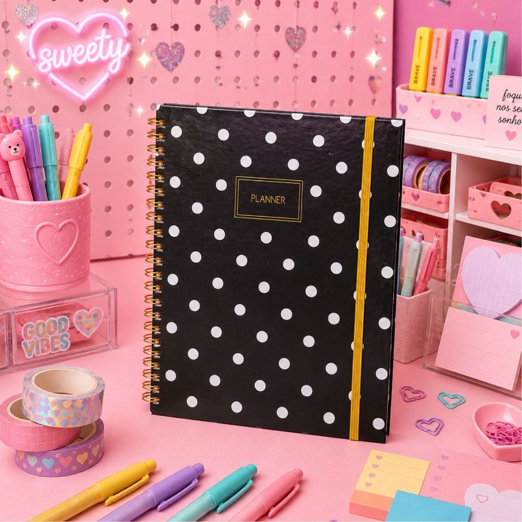 Planeje com estilo e elegância com o Planner Soul Poá da Sweety&Co!
