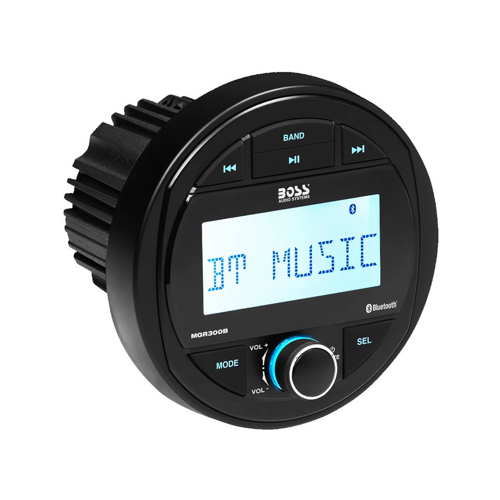 Rádio Marinizado Som Bluetooth USB Boss Marine AM FM Estéreo
