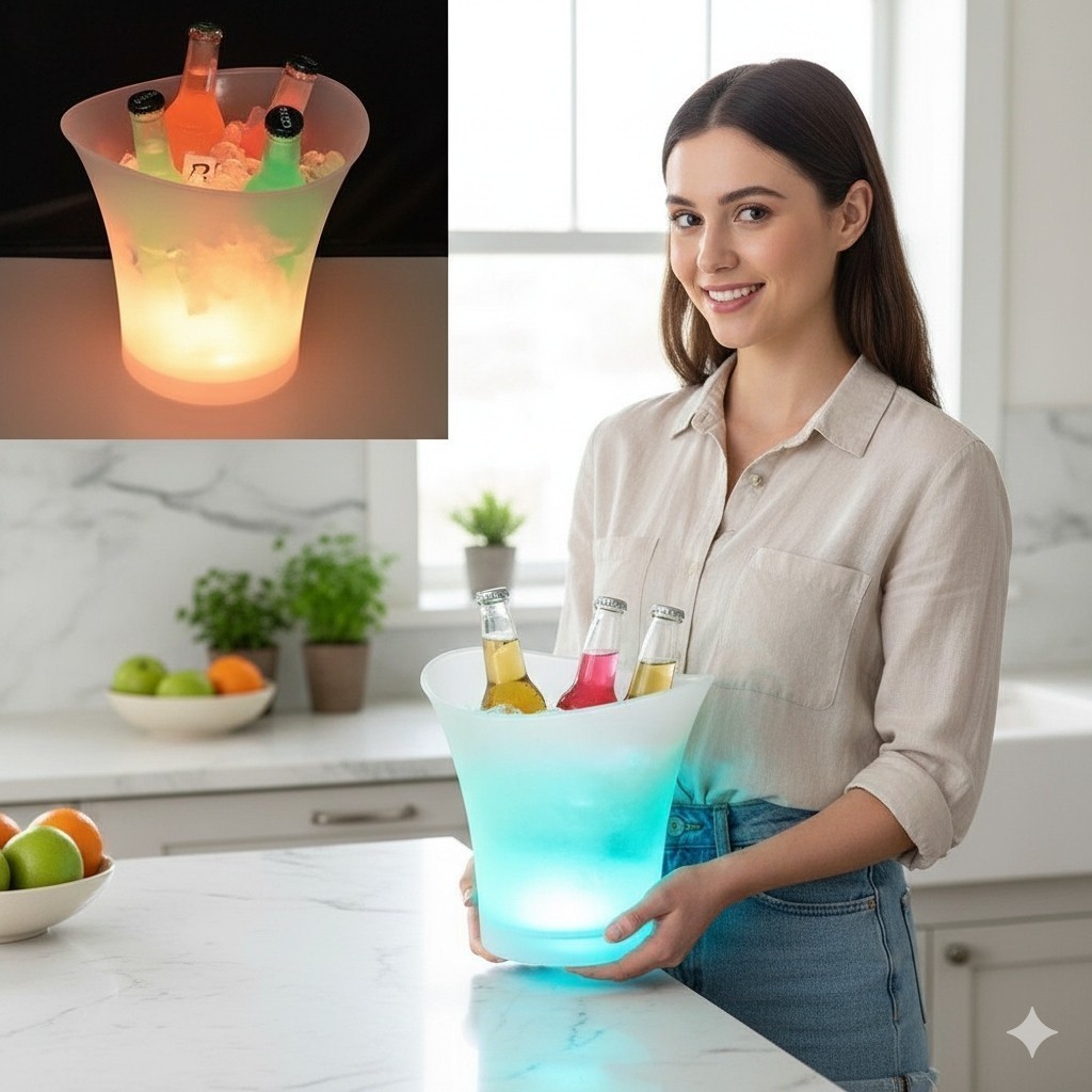 Cooler para Bebidas com LED e Caixa de Som Integrada