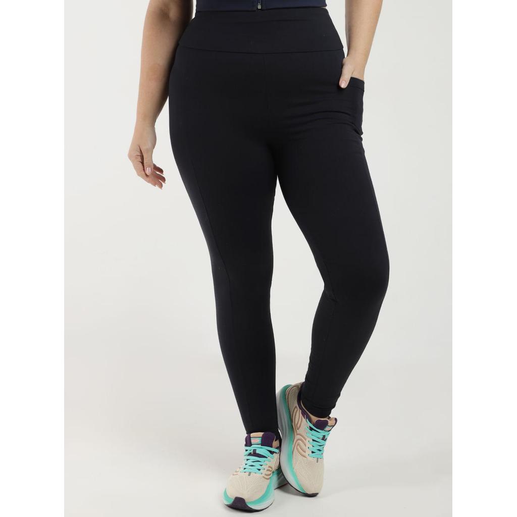 Calça Legging Poliamida Vels Plus Size Feminina PRETO