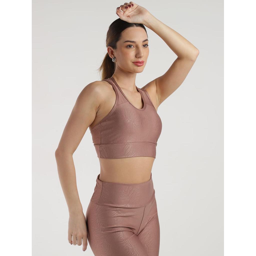 Top Fitness Vels Feminino MARROM