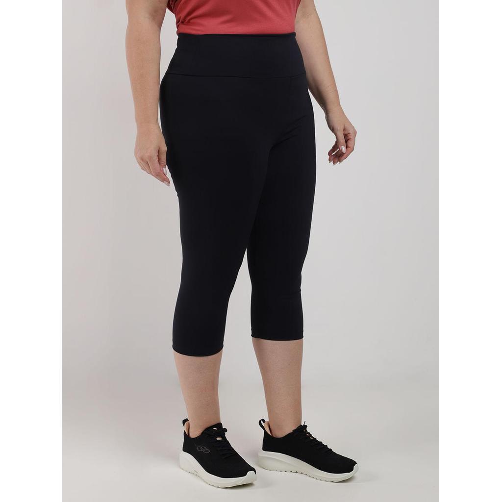 Calça Legging Corsária Plus Size Feminina Vels Poliamida Preta