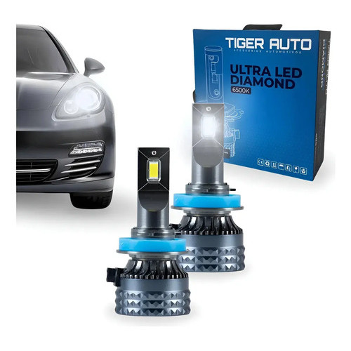Par Lampada Ultra Led Diamond 9v 16v 6500k 60w Tiger Auto