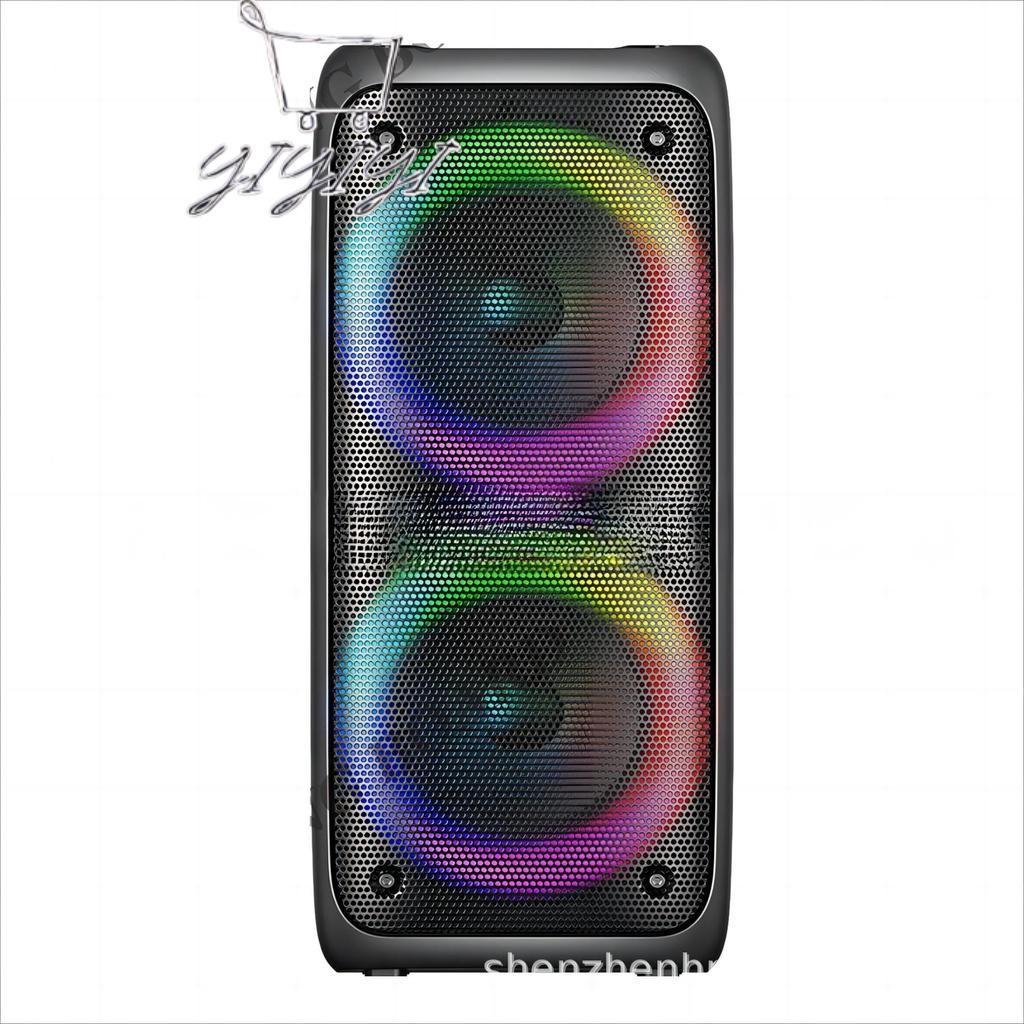 Caixa de Som Bluetooth grande Amplificada Torre Painel Led RGB Ultra Potente 2 Alto Falante D-4232