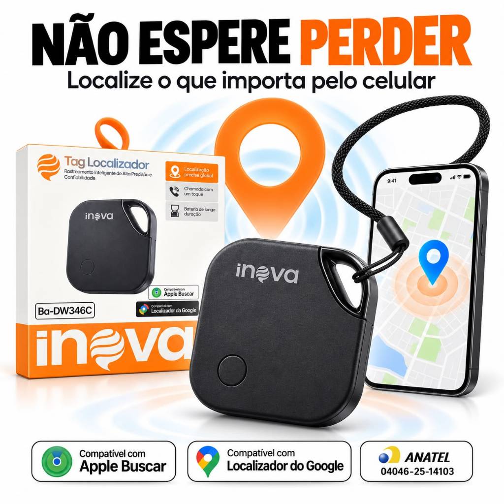 Tag Localizador Rastreador Bluetooth Inova Apple Buscar Google Android Chaves Mala Mochila Pet Smart