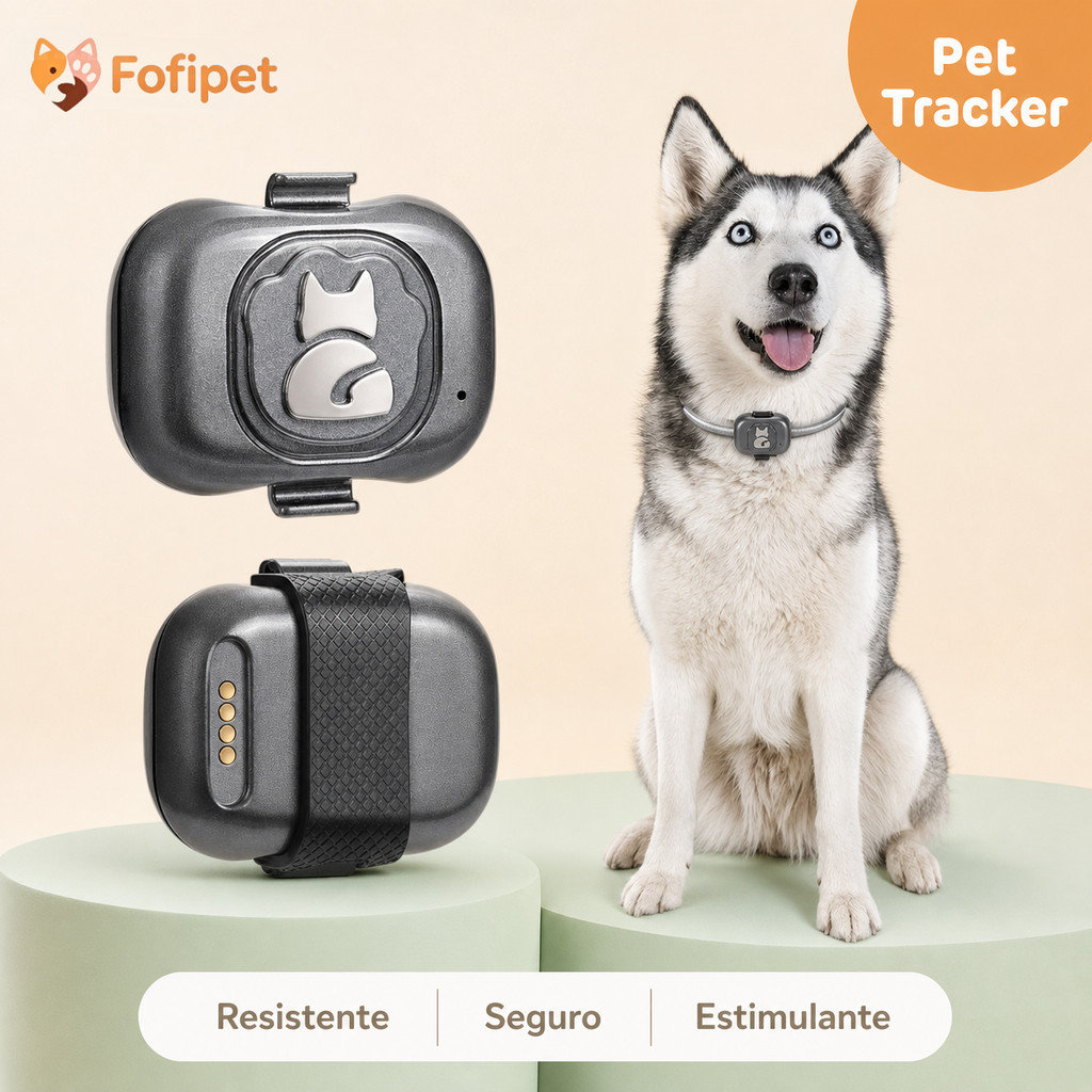 Foripet Rastreador GPS Pet IP67 À Prova D'água , Dispositivo De Rastreamento Para Cães E Gatos Com Localização Em Tempo