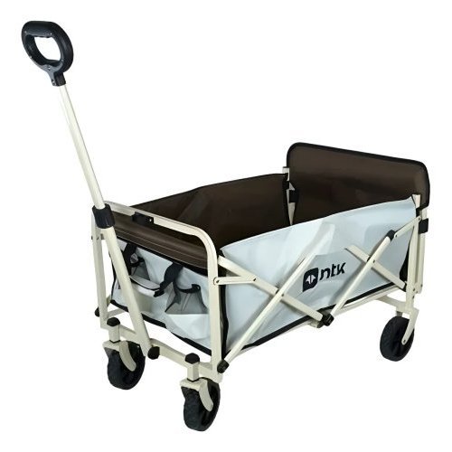 Carrinho Dobrável 80 kg de Capacidade - Bege