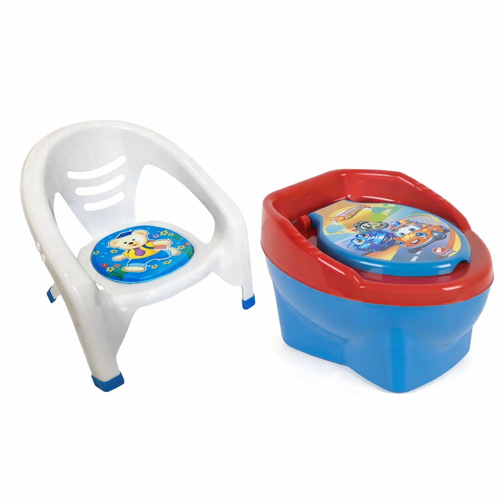 Kit cadeirinha hora do lanche azul + troneco carrinhos