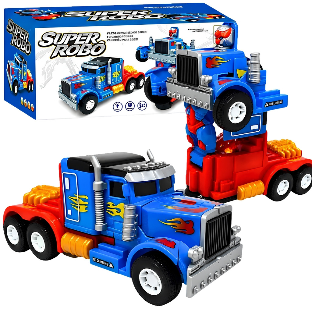 Carro Vira Robo Transformers Fricção Automático Carrinho - Caminhão