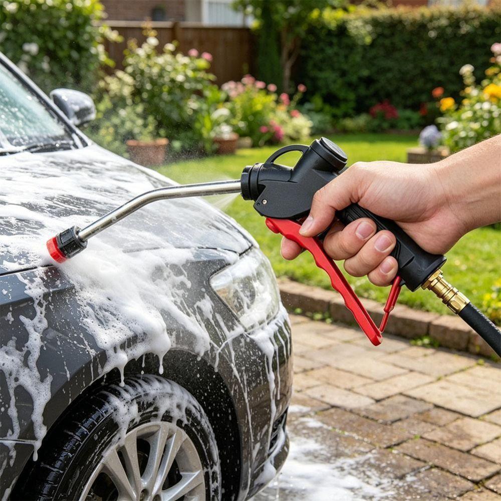 Pulverizador De Alta Pressão , Lavagem De Carro De Aço Inoxidável De Cobre Limpeza À Prova De Vento Com Trava De Seguran