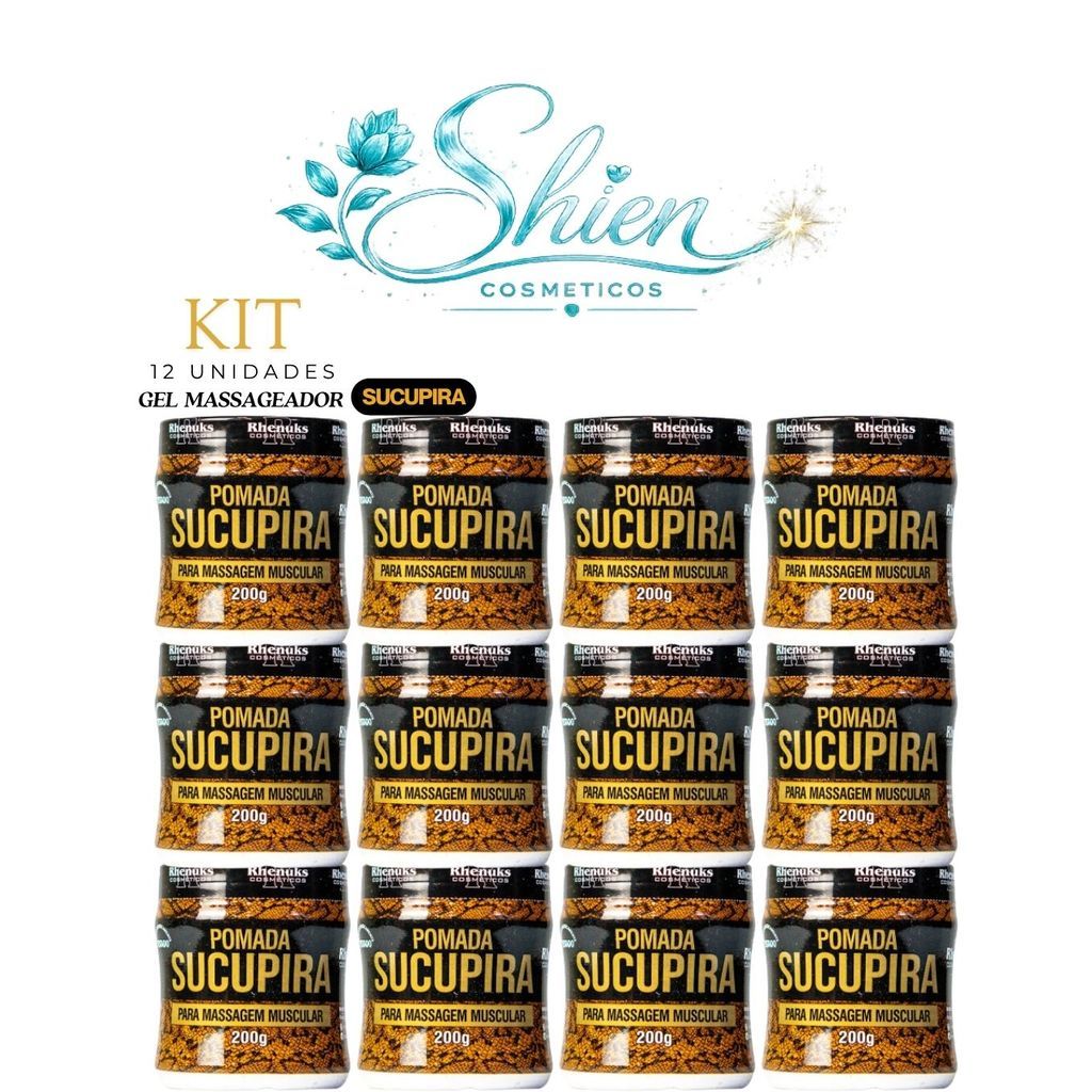 Kit 12 Unidades Gel Massageador Sucupira Rhenuks (Afilhado)