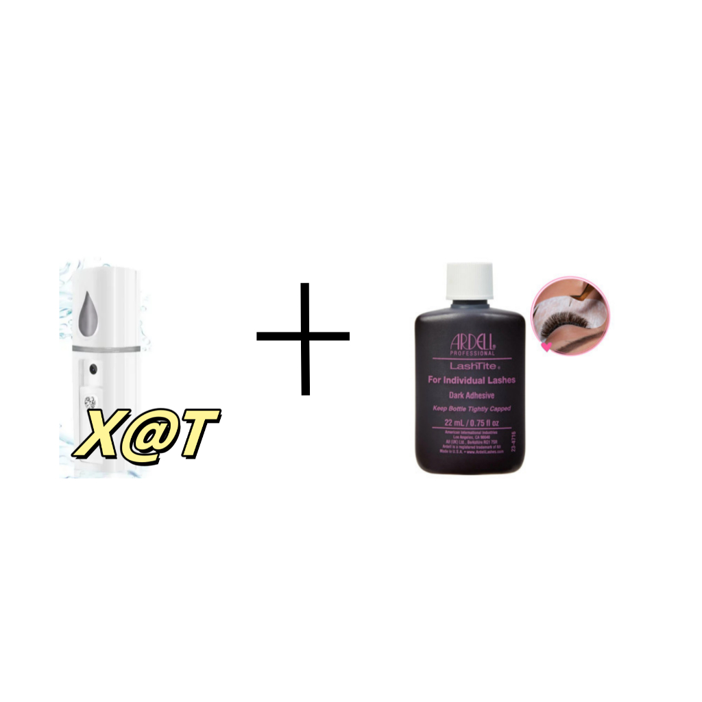 Conjunto Nano Mister Vaporizador + Cola Ardell 22ml Lashtite Professional Para Cílios