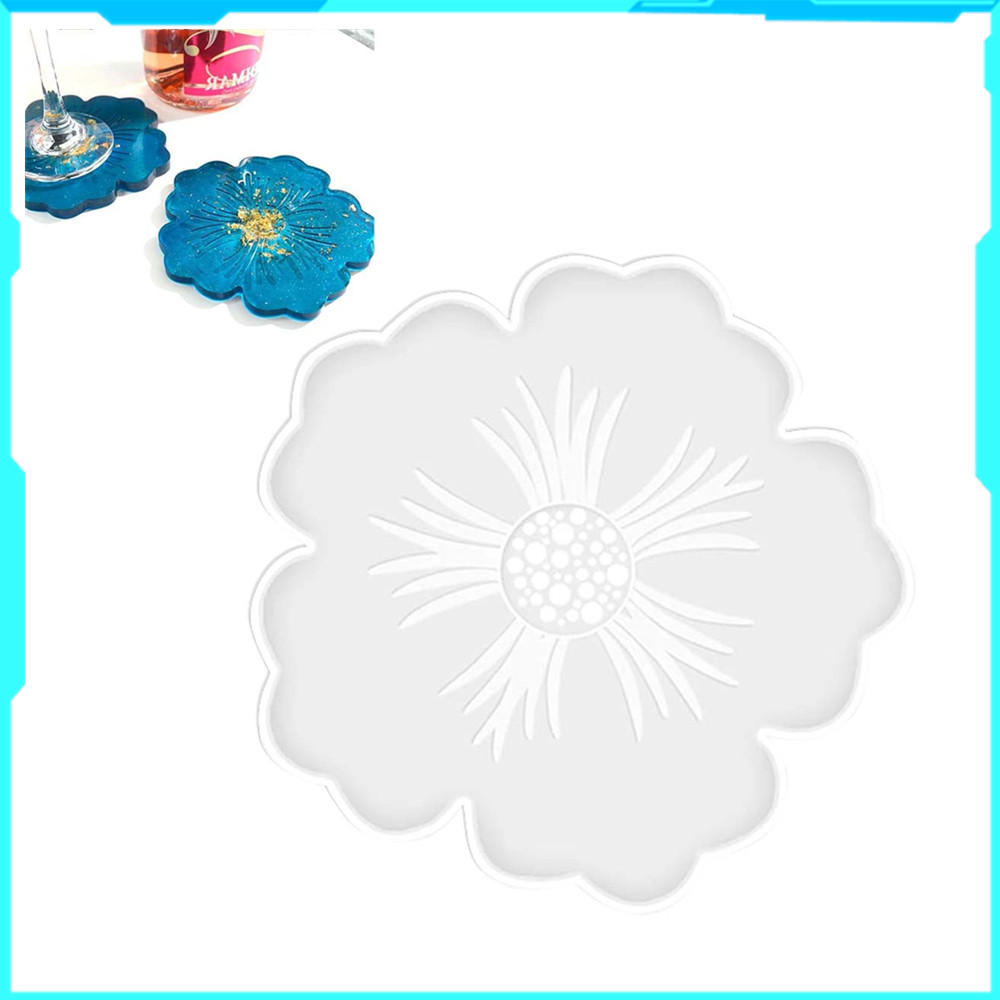 Molde grande do Silicone da bandeja da montanha-russa da flor, molde da placa da fruta de DIY da resina da cola Epoxy
