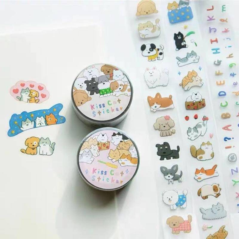 4New style cute cartoon washi tape stickers DIY Scrapbook Stickers Labels Animal Patterns Children's Day Gift