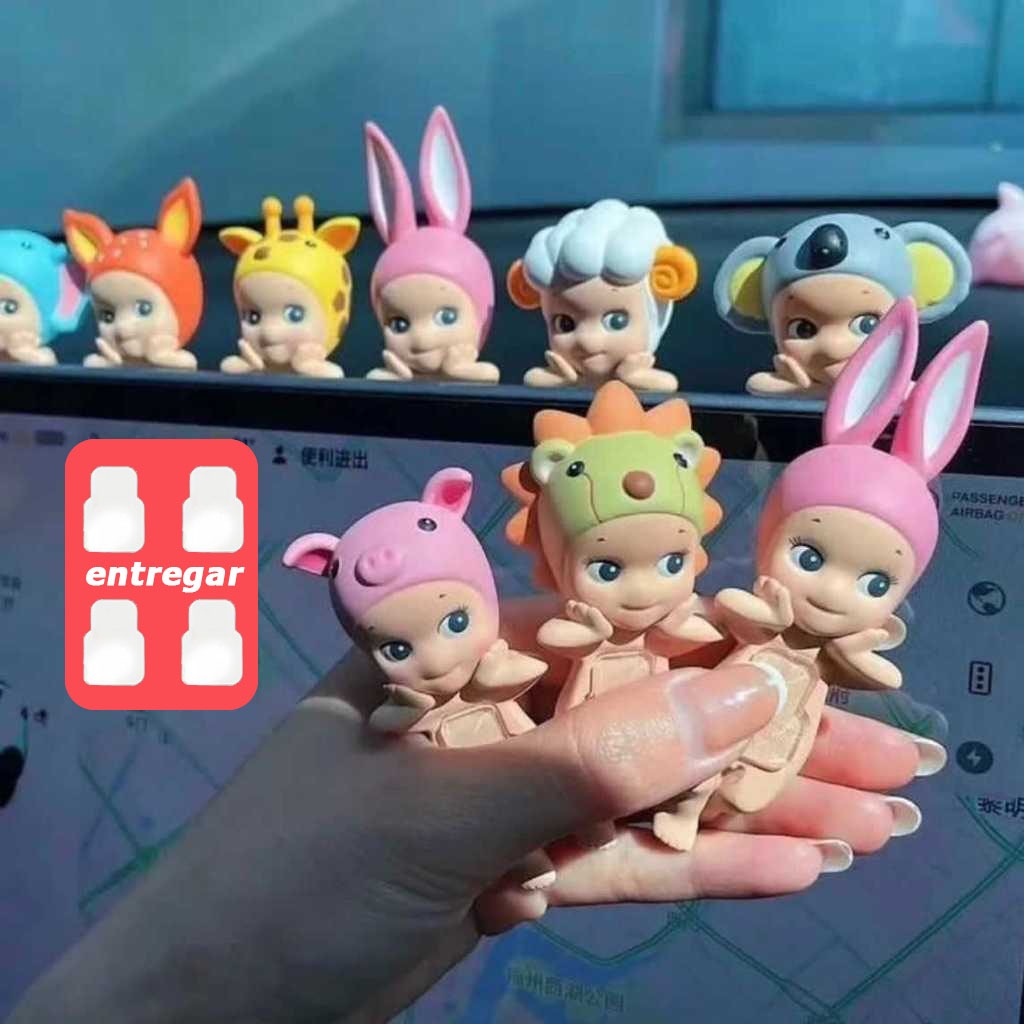 Sonny Angel Animal Series 12 Random 1 Mystery Random Box Car Doll Lying Angel Cute Mystery Box Jogo da moda Doll Car