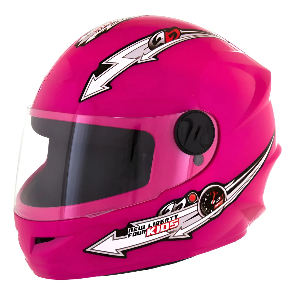 Capacete Infantil Pro Tork Liberty Four Kids 54 Moto ABS Viseira Forro Antialérgico Inmetro Conforto
