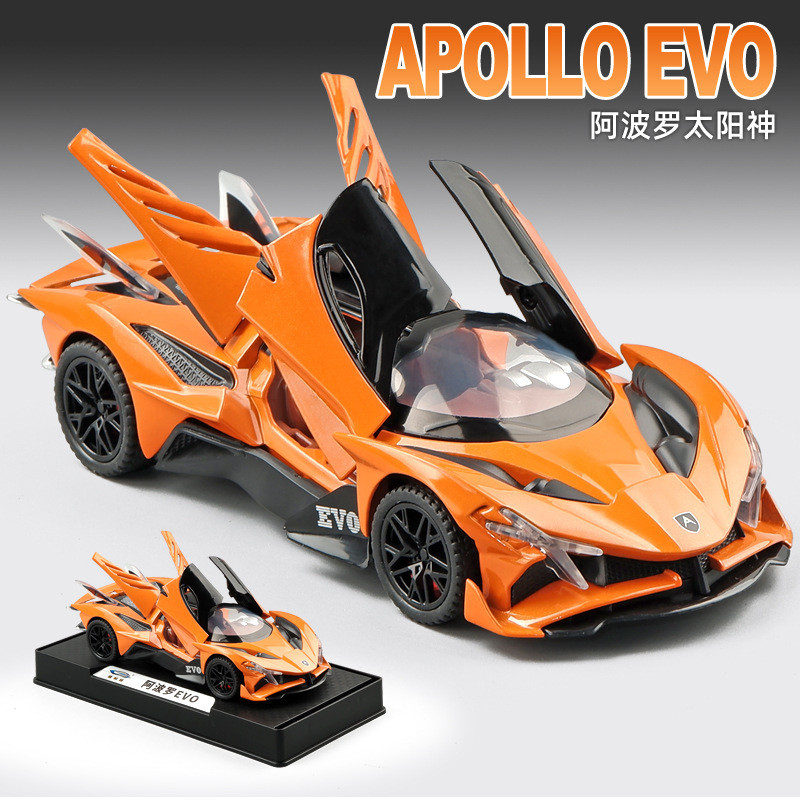 Modelo de Carro Esportivo em Liga Metálica Die-Cast 1:32 Apollo Lamborghini Bugatti Bentley com Múltiplas Portas que Abr