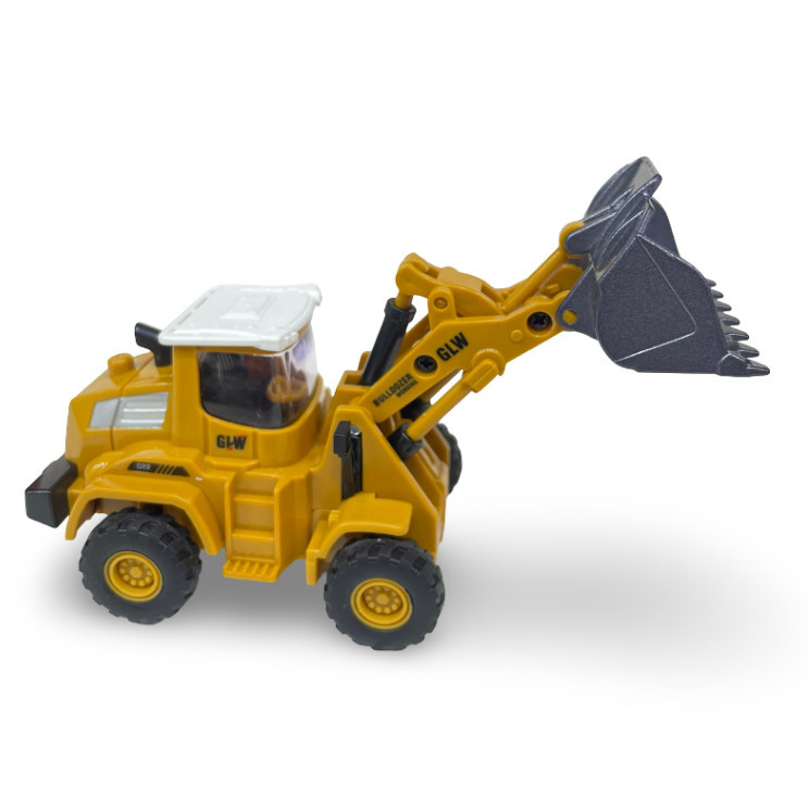 Miniatura Pá Carregadeira Brinquedo Mini Bobcat Die-Cast com Fricção e Detalhes Realistas