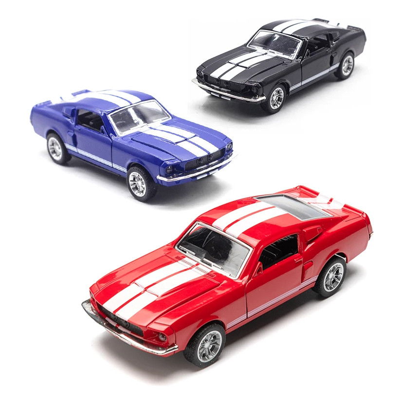 Carrinho Miniatura Ford Mustang Shelby Gt 500 1967 Die Cast AZUL