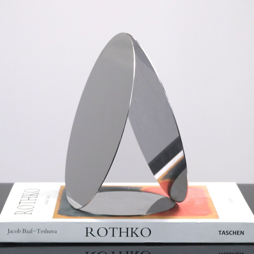 Simple modern silver metal mirror geometric ornament for living room TV cabinet, model room, and desktop creative decora