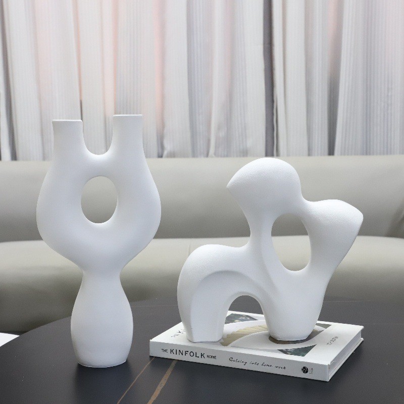 00FZ Modern creative high-end art geometric resin ornaments for entryway, hotel, model room, TV cabinet, and home decor