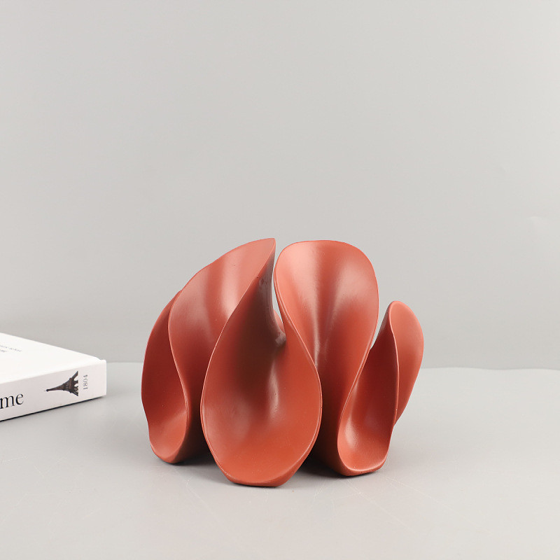 FW6Q Modern creative geometric petal resin crafts, decorative pieces for living rooms, coffee tables, TV cabinets, and s