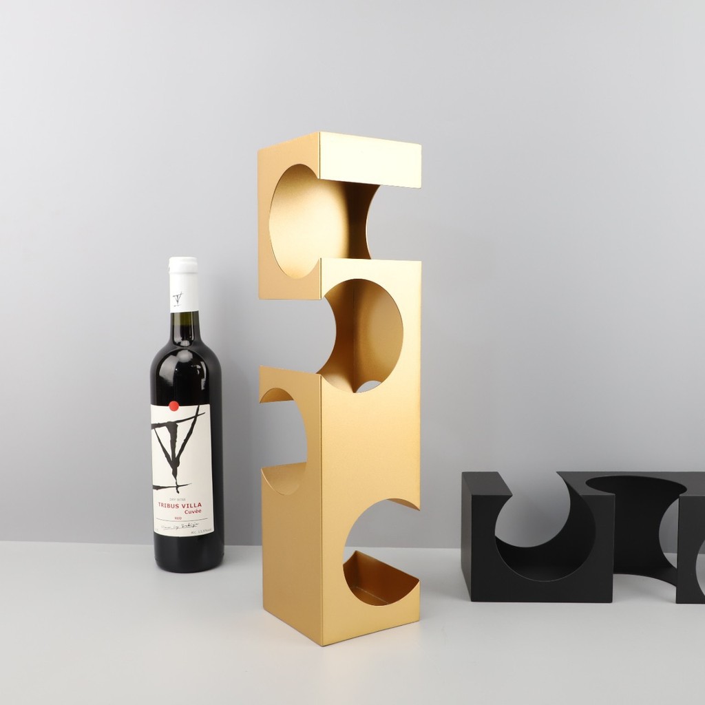 D3B1 Modern minimalist creative geometric metal wine rack, TV cabinet, dining room wine cabinet, tabletop, entryway deco