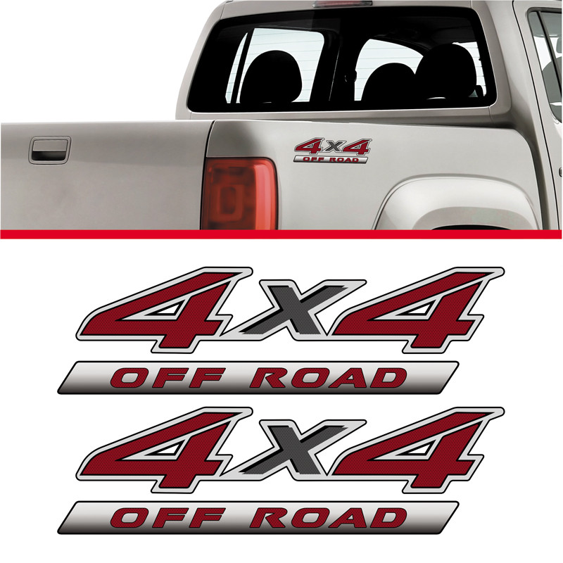 Par Adesivos Compatível Amarok 4x4 Off Road Lateral Cor Padrão