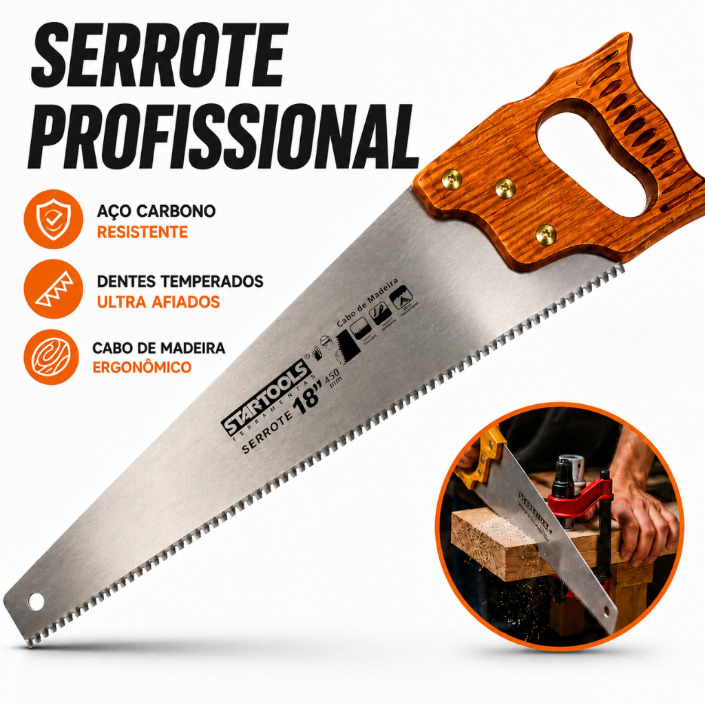 Serrote Profissinal Para Madeira 18