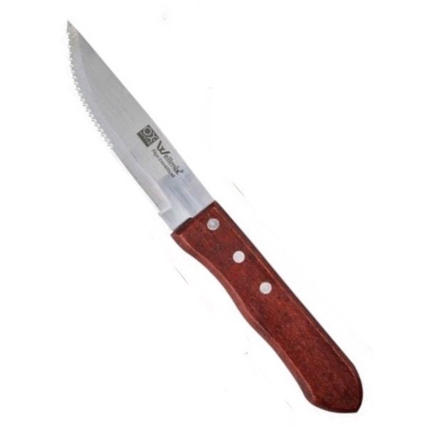 Faca de churrasco cabo madeira outback inox 25 cm Serra