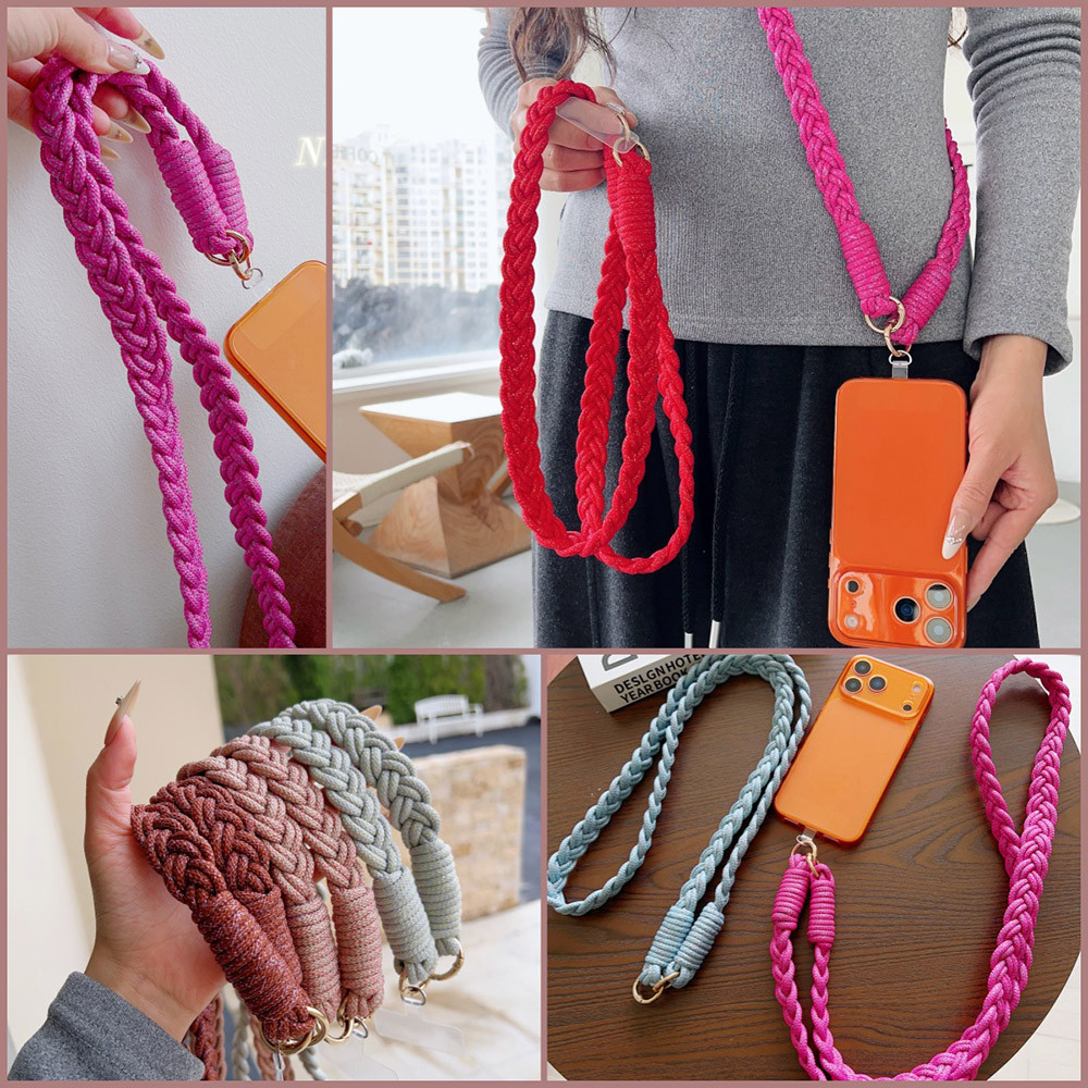 Massa Frita Torce Cordão Longo Telefone Pendurado Corda Anti Perda Ajustável Crossbody