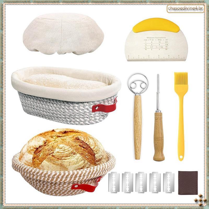 [Ykr] Cesta De Impermeabilização De Pão Redonda E Oval Corda De Algodão De Massa Fermentada Para Padeiros Mulheres Espos