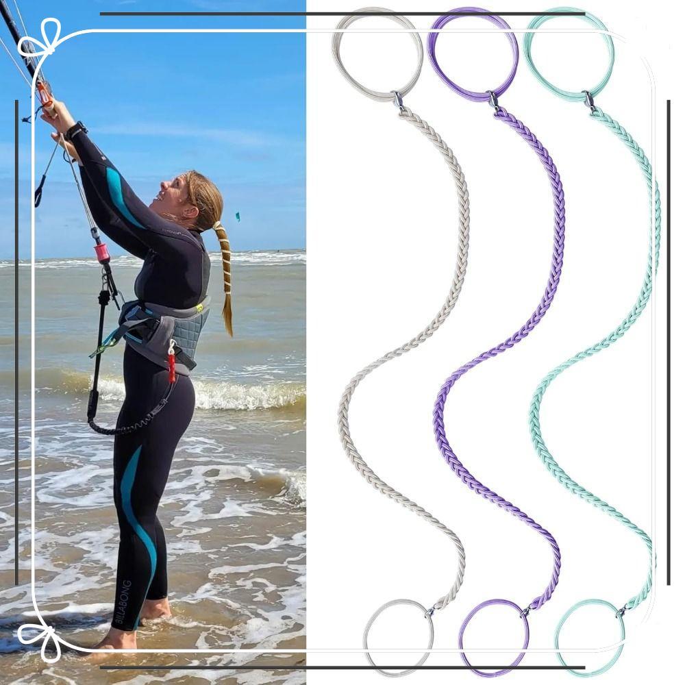Âncora Esportiva Do Rabo De Cavalo De 2 Pces , Corda De Cabelo Da Trança Torção Massa Frita À Prova De Vento , Faixa Elá