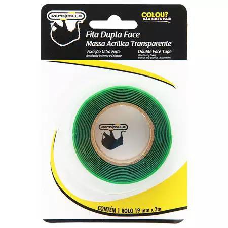 Fita Dupla Face Massa Acrilica  Grossa 19mmx2mts. Rendicolla Unidade