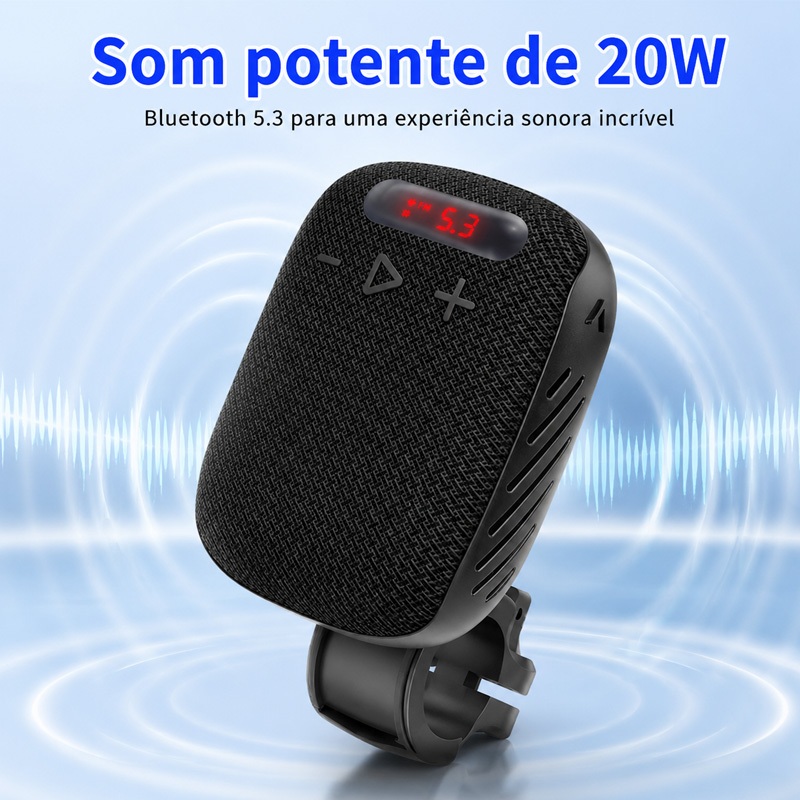 Waterproof Speaker for Bicycle and Motorcycle with Mount