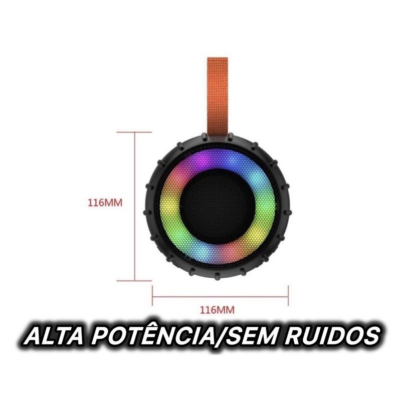 Alto-falante Altomex AL-958 portátil com bluetooth waterproof PRETO envio imediato,agilidade garan