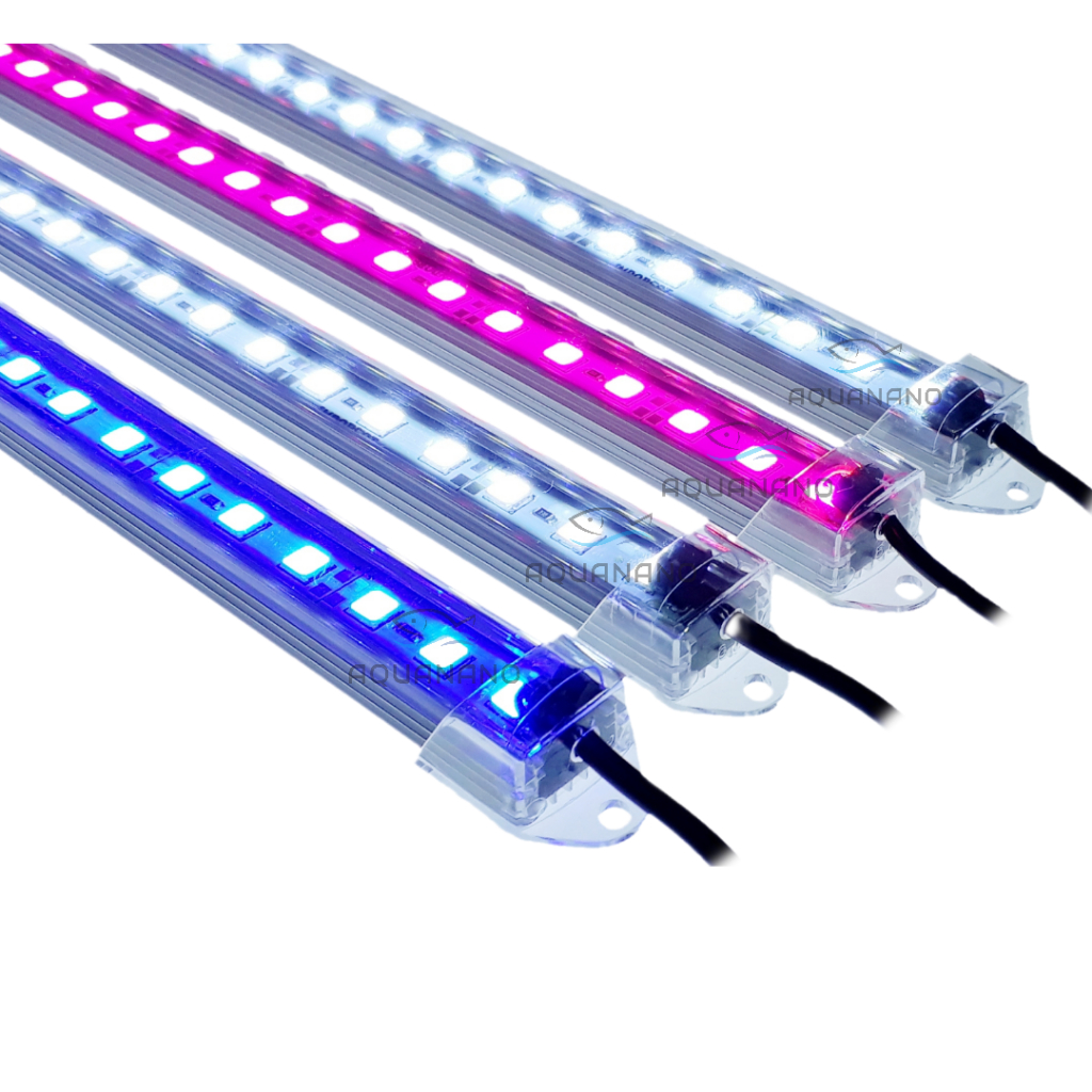 Luminária Led Aquanano 60cm c/4 barras com fonte e dimmer para Aquários Doce ou Marinho