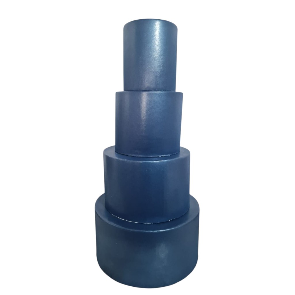 Base 15cm azul marinho sem decoração total 60cm de altura