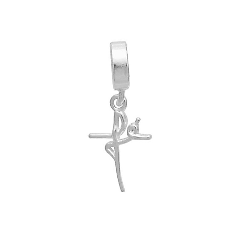 Berloque Prata 925 Legítima Pingente Fé Feminino Garantia Compatível com todas Pulseiras Berloque