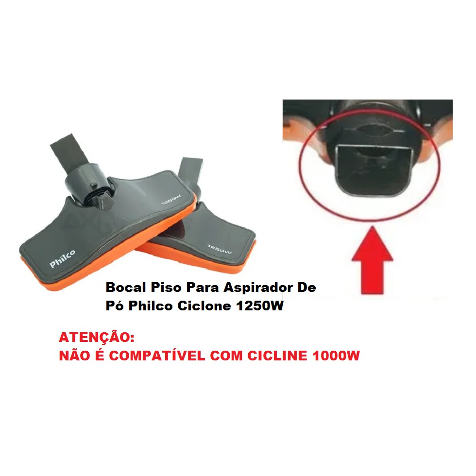 01 Bocal Piso Para Aspirador Ciclone Force Pas06 1250w Atenção não é compatível com o modelo ciclone 1000w