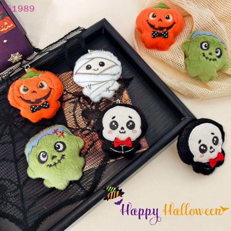 [kaan] Chaveiros De Pelúcia De Halloween Fofos Estilos De Desenhos Animados Kawaii Amuletos De Chave Macios E Para Festa