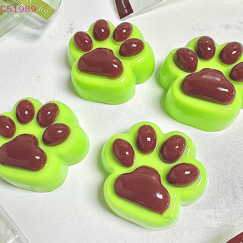 [kaan] Kawaii Ultra Macio Silicone Chocolate Grande Garra De Gato Brinquedo Recuperação Lenta Dpressão Beliscando Reduzi