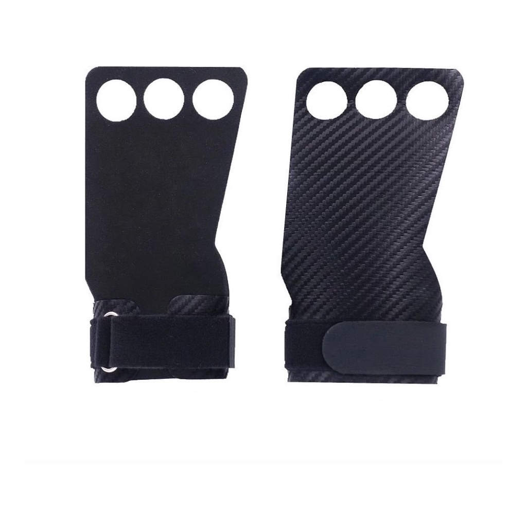 Luva Hand Grip De Carbono 3 dedos Cross Training Workout All Hand LPO Academia melhor aderência barra proteção