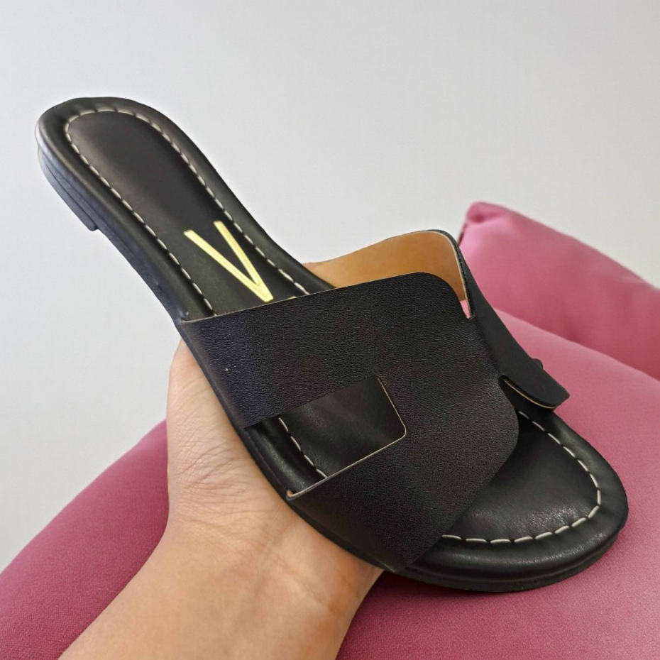Sandália Feminina Rasteirinha Vizzano Básica Confortável Rasteira Metalizada Elegante Papete 6371